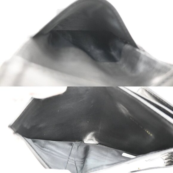 CHANEL CC Logo Compact Wallet Grained Calfskin Leather Black Vintage - Picture 6 of 16